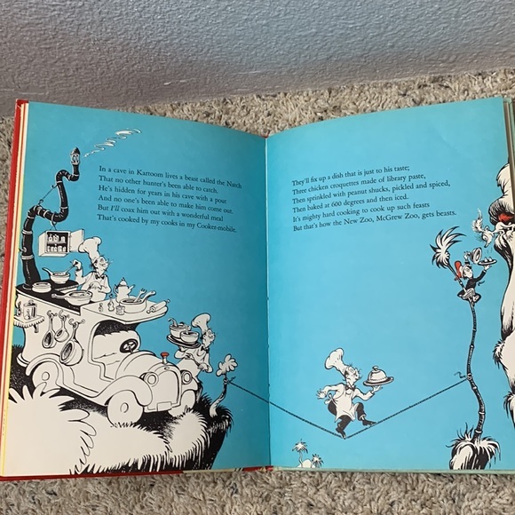 If I Ran the Zoo Dr. Seuss Random House 1950 Hardcover Book Large Banned - Picture 15 of 16